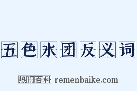 五色水团反义词是什么意思的图片